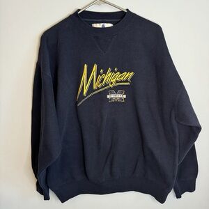 Vintage University Of Michigan Wolverines Crewneck Sweatshirt Large